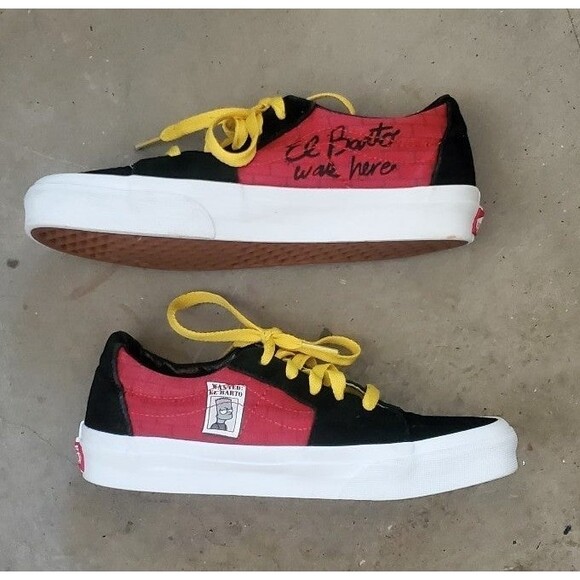 The Simpsons EL BARTO Vans Graffiti Sk8-Low Sneakers  Mens 4.5 Womens 6 - Picture 2 of 10